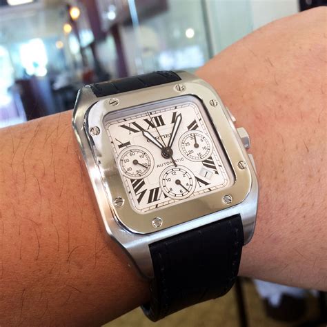 cartier santos 100 xl chronograph 2740|santos 100 cartier price.